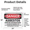 Signmission Asbestos Cancer and Lung Disease Hazard Authorized Personnel Only Respirators, Vinyl, 24x18in, 2PK OS-2PACK-DS-D-1824-L-19269 - alternate 4